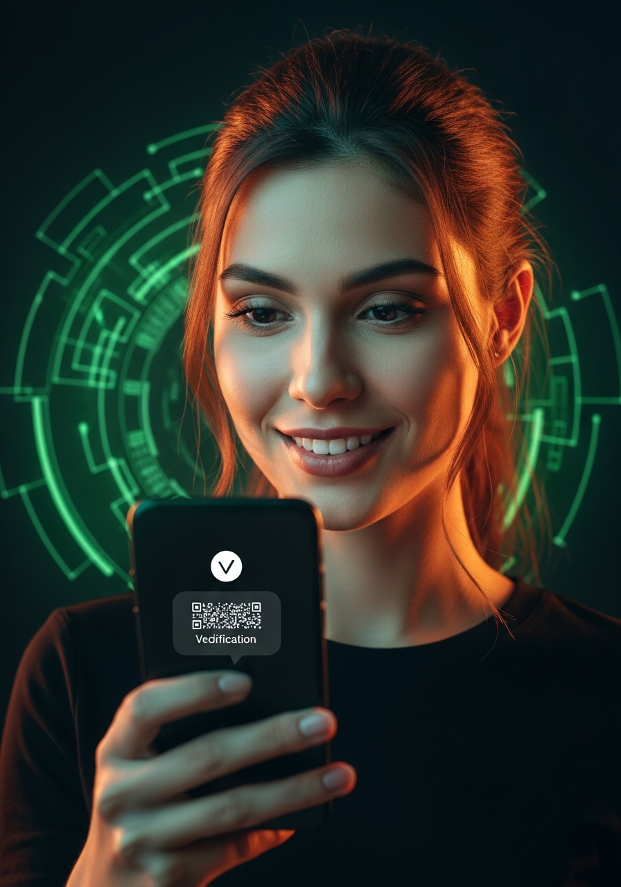 Person receiving verification code on phone